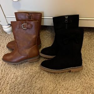 Pair of cognac and black toddler cat and jack boots! Worn once great condition!